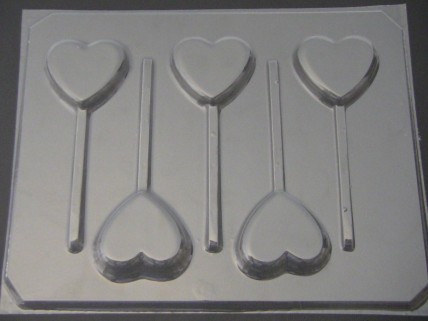 915 Hearts Chocolate or Hard Candy Lollipop Mold